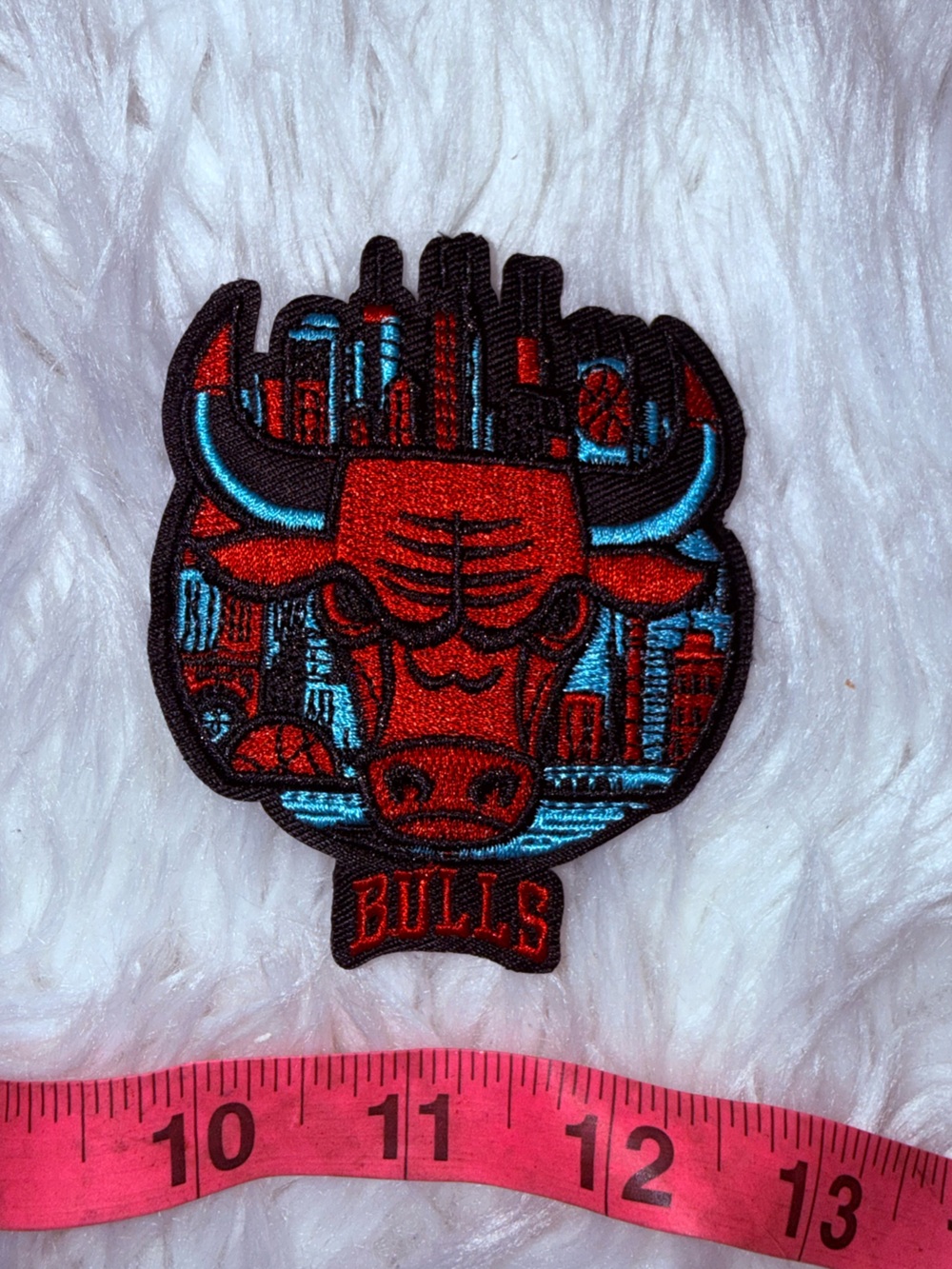 Chicago Bulls Red & Blue Embroidered Iron On Patch